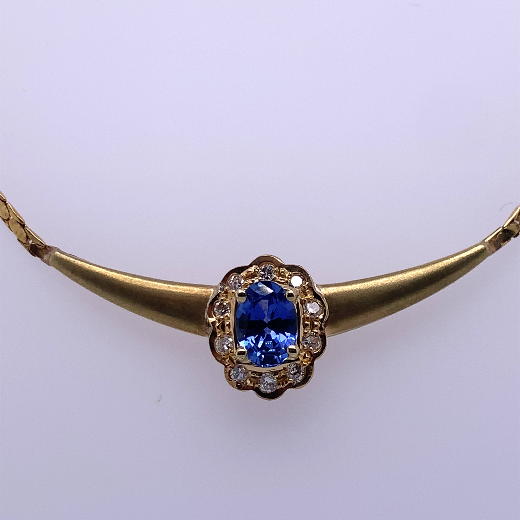 Hall Sapphire and Diamond Necklace 